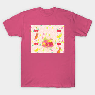 CHERRY PINEAPPLE PATTERN T-Shirt